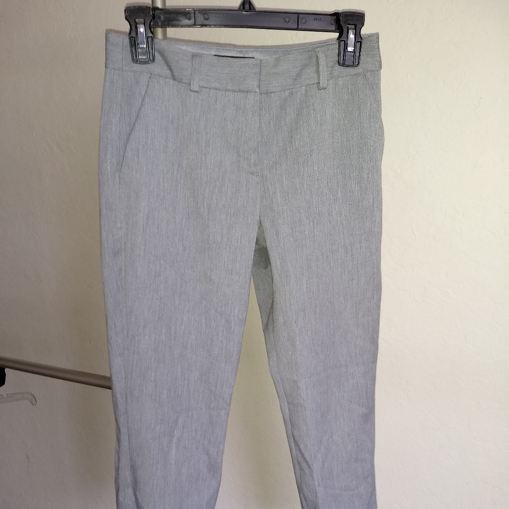 Express Columnist Ankle Mid-Rise Gray Pants Womens